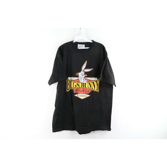 Vintage 90s Iceberg Jeans Bugs Bunny Streetwear T-Shirt Black